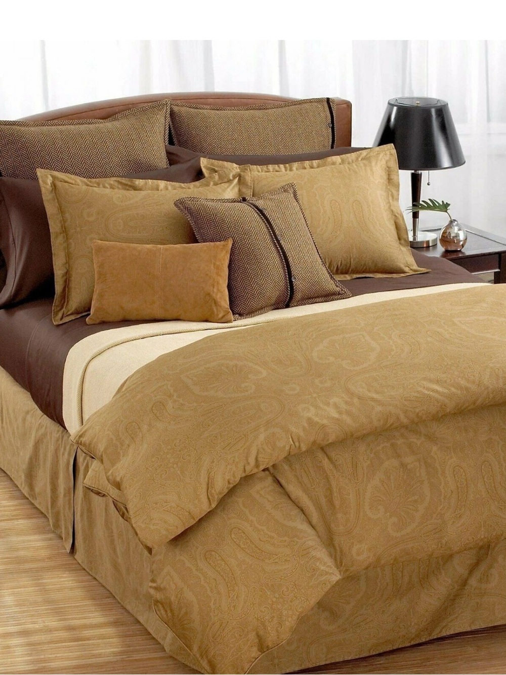 Ralph Lauren DONCASTER CAMEL PAISLEY Duvet & Sham Set